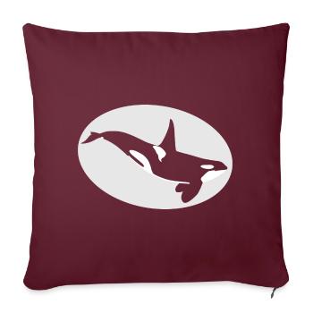 orque - Housse de coussin décorative 45 x 45 cm - bordeaux - Devant