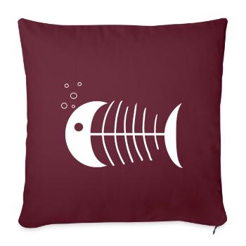 Fisch - Sofakissenbezug 45 x 45 cm - Burgunderrot - Vorne