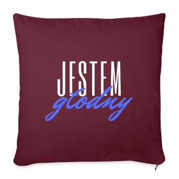 J'ai faim - langue polonaise pour homme - Housse de coussin décorative 45 x 45 cm - bordeaux - Devant