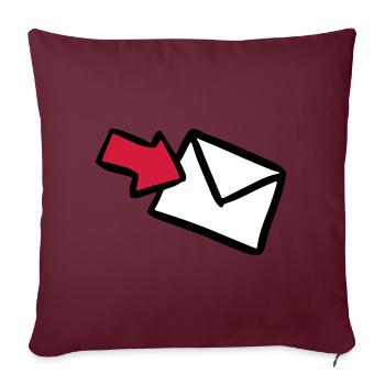 Brief E-Mail mail letter lettre message Versand - Sofakissenbezug 45 x 45 cm - Burgunderrot - Vorne