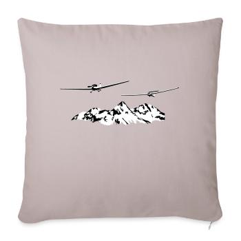 fschlepp Segelflugzeug Segelfliegen Segelflieger - Sofakissenbezug 45 x 45 cm - helles Taupe - Vorne