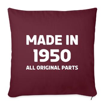 made en 1950 - Housse de coussin décorative 45 x 45 cm - bordeaux - Devant