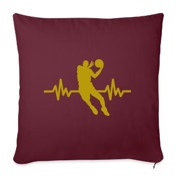 Haertbeat Basketball - USA - Team Sport - Hoops - Sofakissenbezug 45 x 45 cm - Burgunderrot - Vorne