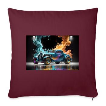 Hot Rod #3 - Housse de coussin décorative 45 x 45 cm - bordeaux - Devant