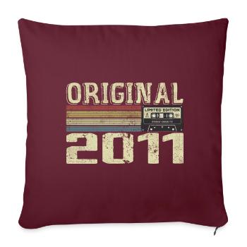 2011 Fêtes D’anniversaire - Cadeau Retro 2011 - Housse de coussin décorative 45 x 45 cm - bordeaux - Devant