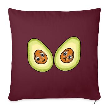 Avocados Früchte Frucht Vegetarisch - Sofakissenbezug 45 x 45 cm - Burgunderrot - Vorne