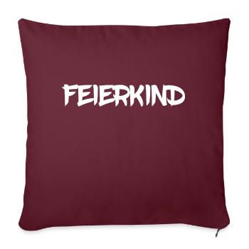 Fête de fête faire techno House Festiv - Housse de coussin décorative 45 x 45 cm - bordeaux - Devant