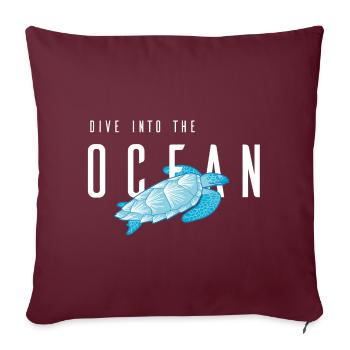 Ocean Dive - Sofakissenbezug 45 x 45 cm - Burgunderrot - Vorne
