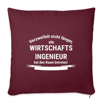 Désespérant plus longtemps, un ingénieur de l’économie - Housse de coussin décorative 45 x 45 cm - bordeaux - Devant