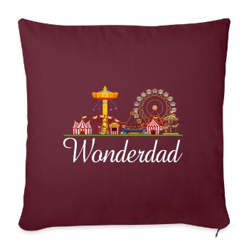 Wonderdad // Supervater und Alltagsheld - Sofakissenbezug 45 x 45 cm - Burgunderrot - Vorne