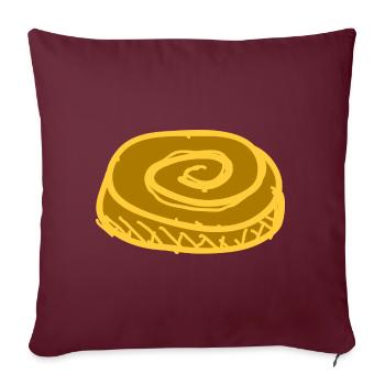 Eine leckere Nussschnecke essen - Sofakissenbezug 45 x 45 cm - Burgunderrot - Vorne