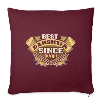 Cadeau fille fille - Housse de coussin décorative 45 x 45 cm - bordeaux - Devant