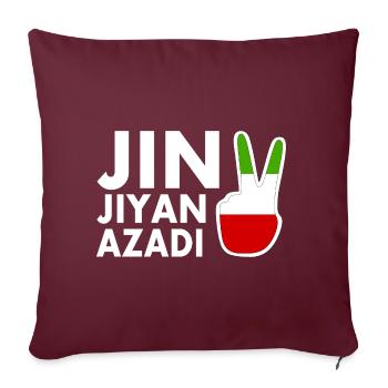jin jiyan azadi - Sofakissenbezug 45 x 45 cm - Burgunderrot - Vorne