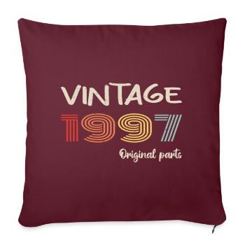 Millésime original 1997 | Cadeau d’anniversaire 1997 - Housse de coussin décorative 45 x 45 cm - bordeaux - Devant