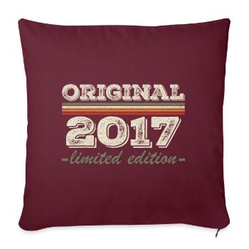 Legende seit 2017 Geboren 2017 Geburtstag 2017 - Sofakissenbezug 45 x 45 cm - Burgunderrot - Vorne