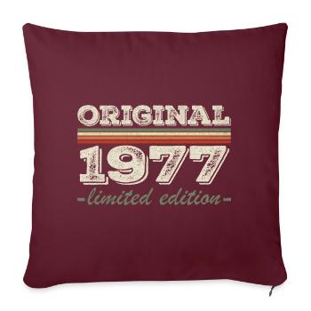 Legende seit 1977 Geboren 1977 Geburtstag 1977 - Sofakissenbezug 45 x 45 cm - Burgunderrot - Vorne