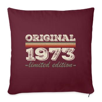 Legende seit 1973 Geboren 1973 Geburtstag 1973 - Sofakissenbezug 45 x 45 cm - Burgunderrot - Vorne