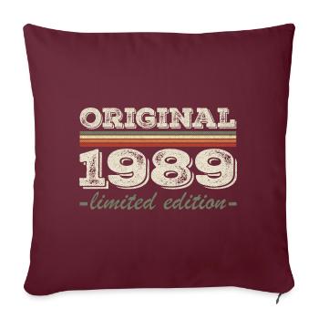 Légende depuis 1989 Né en 1989 Anniversaire 1989 - Housse de coussin décorative 45 x 45 cm - bordeaux - Devant