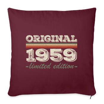 Légende depuis 1959 Né en 1959 Anniversaire 1959 - Housse de coussin décorative 45 x 45 cm - bordeaux - Devant