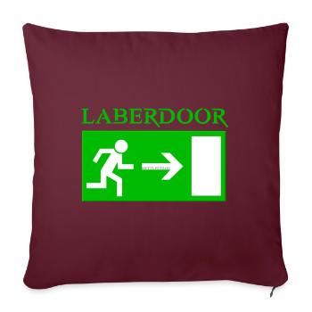 Laberdoor, Labrador, les bavardages ne sont pas les bienvenus - Housse de coussin décorative 45 x 45 cm - bordeaux - Devant