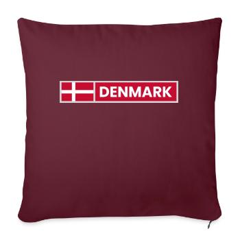 Denmark National Flag - Sofa pillowcase 17,3'' x 17,3'' (45 x 45 cm) - burgundy - Front