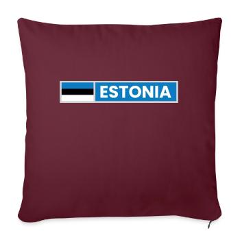 Estonia National Flag - Sofa pillowcase 17,3'' x 17,3'' (45 x 45 cm) - burgundy - Front