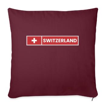 Switzerland National Flag - Sofa pillowcase 17,3'' x 17,3'' (45 x 45 cm) - burgundy - Front