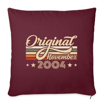 Novembre 2004 Cadeau d’anniversaire Novembre 2004 - Housse de coussin décorative 45 x 45 cm - bordeaux - Devant