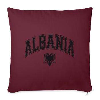 Albanien - Sofakissenbezug 45 x 45 cm - Burgunderrot - Vorne