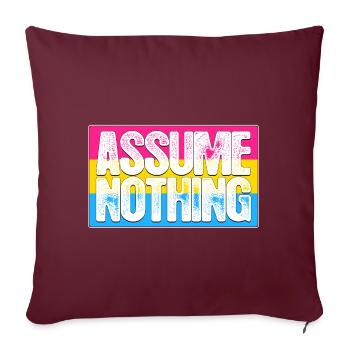 Supposer Rien Drapeau De Fierté Pansexuelle - Housse de coussin décorative 45 x 45 cm - bordeaux - Devant