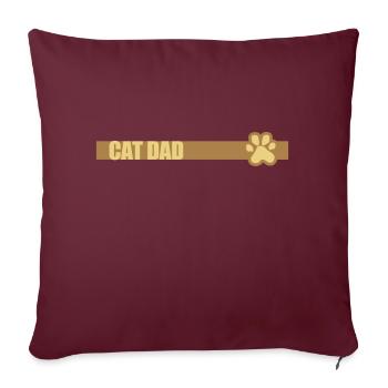 Bar Design Chat Papa - Housse de coussin décorative 45 x 45 cm - bordeaux - Devant