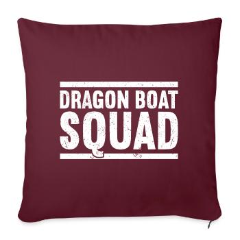 Drachenboot - Sofakissenbezug 45 x 45 cm - Burgunderrot - Vorne