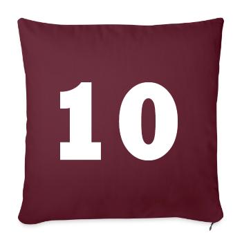 10 - Housse de coussin décorative 45 x 45 cm - bordeaux - Devant