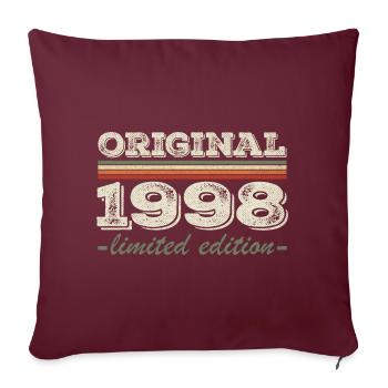 Légende depuis 1998 Né en 1998 Anniversaire en 1998 - Housse de coussin décorative 45 x 45 cm - bordeaux - Devant