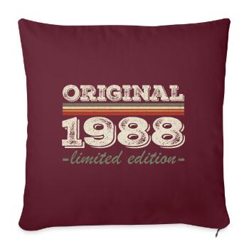 Légende depuis 1988 Né en 1988 Anniversaire 1988 - Housse de coussin décorative 45 x 45 cm - bordeaux - Devant