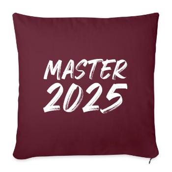 Maître 2025 - Housse de coussin décorative 45 x 45 cm - bordeaux - Devant