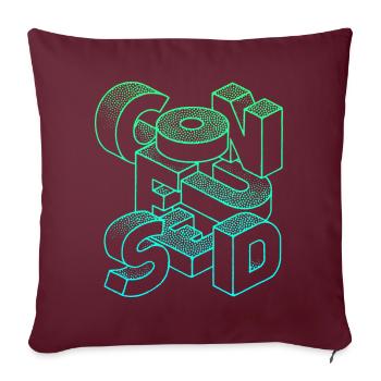 embrouillé - Housse de coussin décorative 45 x 45 cm - bordeaux - Devant