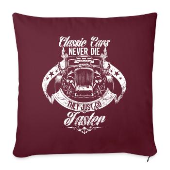 Classique voiture oldtimer Hot Rod idée cadeau - Housse de coussin décorative 45 x 45 cm - bordeaux - Devant