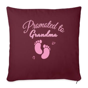 Grand-mère enceinte enceinte - Housse de coussin décorative 45 x 45 cm - bordeaux - Devant