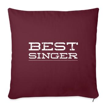 Cadeau de musique chanteur chorale chantante - Housse de coussin décorative 45 x 45 cm - bordeaux - Devant