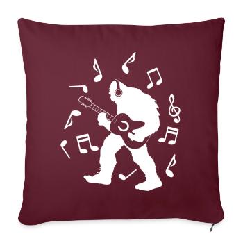 Bigfoot Sasquatch Yeti - Housse de coussin décorative 45 x 45 cm - bordeaux - Devant