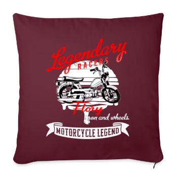 Kreidler Flory 23 Kult Mofa - Sofakissenbezug 45 x 45 cm - Burgunderrot - Vorne