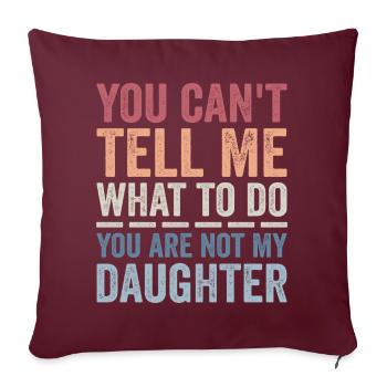 Funny Dad Tee For Father Daddy Papa From Daughter - Housse de coussin décorative 45 x 45 cm - bordeaux - Devant