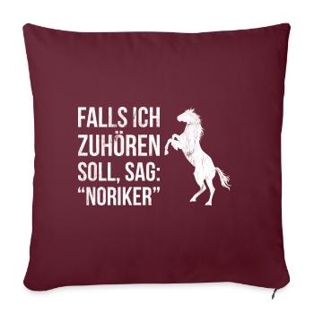 Falls Zuhören Sag Noriker Pferde Reiter Noriker - Sofakissenbezug 45 x 45 cm - Burgunderrot - Vorne