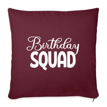 Birthday Squad Matching Group Cadeau de fête d’anniversaire - Housse de coussin décorative 45 x 45 cm - bordeaux - Devant