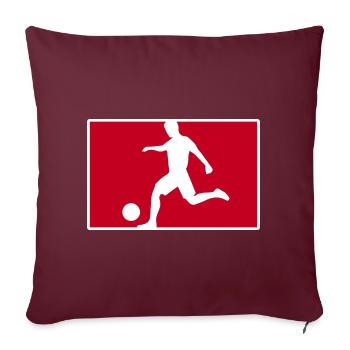 logo du football - Housse de coussin décorative 45 x 45 cm - bordeaux - Devant