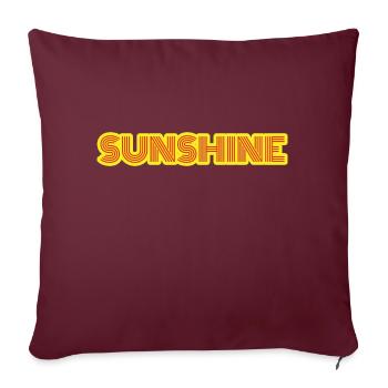 Soleil - Housse de coussin décorative 45 x 45 cm - bordeaux - Devant