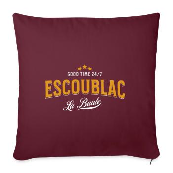 Escoublac Godd Time 24 7 La Baule - Sofakissenbezug 45 x 45 cm - Burgunderrot - Vorne