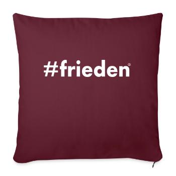 Frieden - Sofakissenbezug 45 x 45 cm - Burgunderrot - Vorne