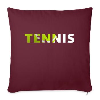 Tennis-originelle Geschenkidee - Sofakissenbezug 45 x 45 cm - Burgunderrot - Vorne